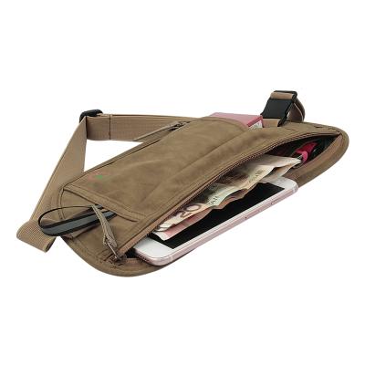 China BSCI Hot Selling Anti-theft Custom RFID Blocking Money Travel Hidden Cross - Body Fannie Packs Hold Belt Bag for sale