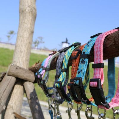 China Cheap Custom Padded Jacquard Pet Dog Collars On Bulk Sale for sale