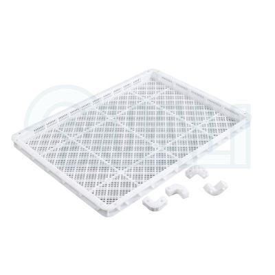 China Wholesale Price Agriculture Tray Stacking Ventilation Drying Plastic Drying Tray with Mesh Hole à venda