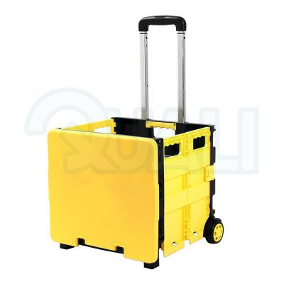 China Folding Grocery Shopping Cart Collapsible Luggage Bag Vegetable Market Trolley for sale