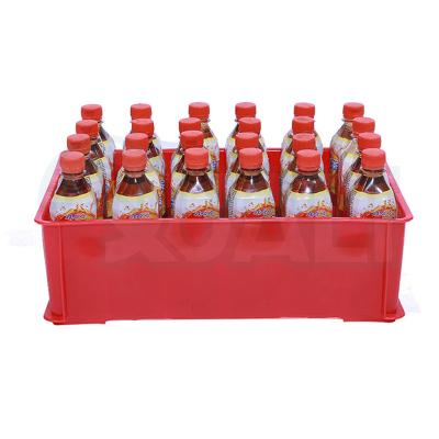 China Solid Night Market Beer Box Mesh Bottom And Surface Wine Glass Bottle Crate Good Quality Plastic Beer Box for sale