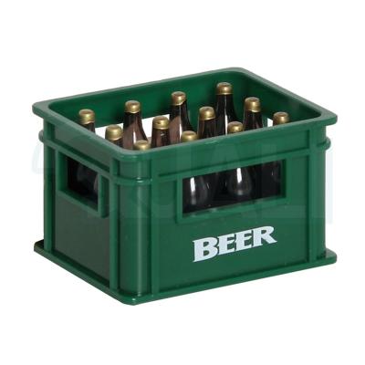 China Premium Plastic Beer Bottle Crates Solid Box 24 Bottles Beverage Crate Plastic 12 Movable Holes Plastic Beer Bottle Crates for sale