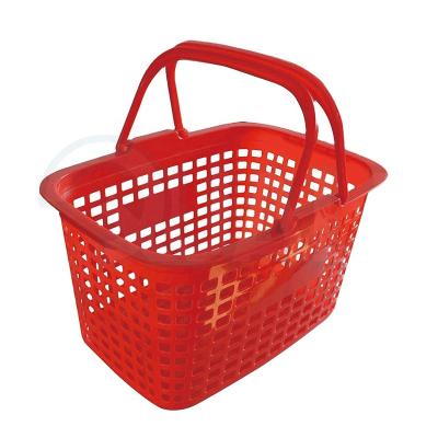 China Supermarket fashion shopping basket 42L colorful plastic picnic camping basket for sale