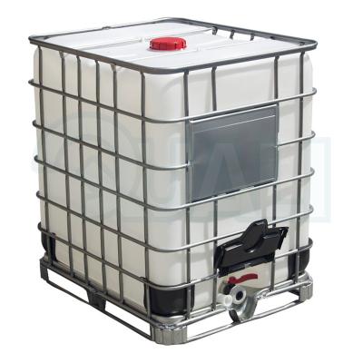 China 100% Chemical Storage IBC Tank Metal Frame Water Tank PE Plastic Chemical Blow Molding Tank for sale