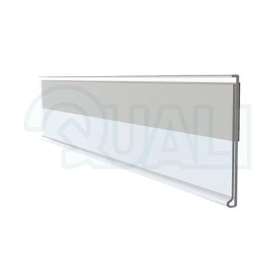 China Supermarkt Price Tag Racks Clear Logo Brand Display Tags Clear PVC Price Flat Back Rack for sale