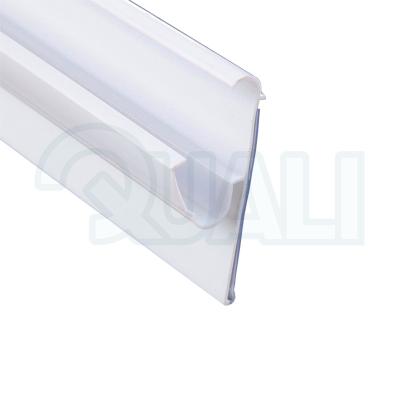 China Transparent Plastic Supermarkt Label Holder Price Tag Retail Plastic Price Strip Supermarket Price Holder for sale