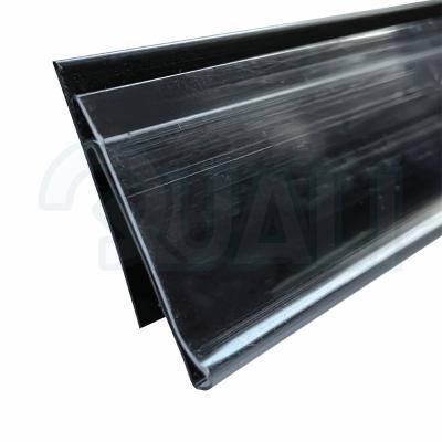 China Supermarkt Transparent Plastic PVC Price Rack Extrusion Scanner Profile Label Shelf Colorful Price Tag Rack for sale