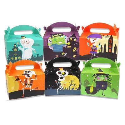 China Recyclable Strong Halloween Atmospherekids Holiday Decorations Party Treat Paper Candy Boxes for sale