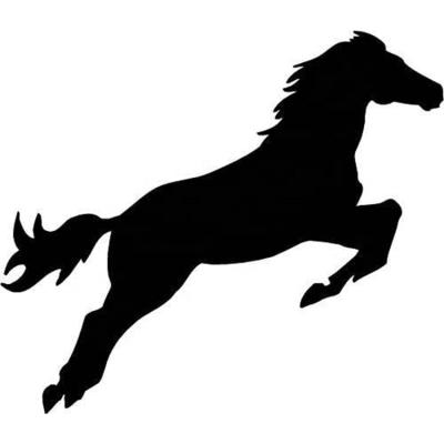 China Decorative sticker China supply wholesale premium quality beautifully detailed black horse sticker vinyl decal for sale