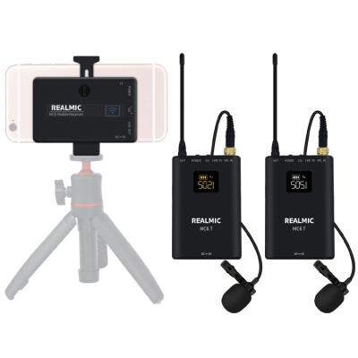 China OEM Handheld Factory Microphone UHF Lavalier Wireless Microphone System for DSLR Camera Smartphones Recording Lapel MIC for YouTube Interviews for sale