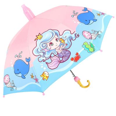 China Modern Factory Wholesale mermaid Cute Cartoon Children Umbrellas Custom Animal Print Small Umbrella For Kids for sale