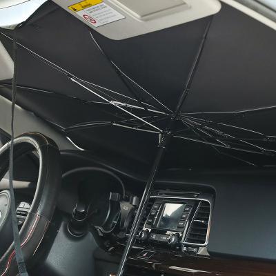 China Geometric Hot selling car shade umbrella new portable folding sunscreen heat insulation 	 car interior umbrella for sale