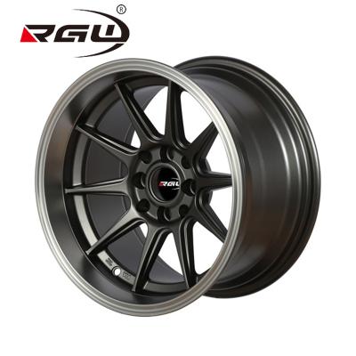 China Custom Aluminum Alloy 527 Machine Lip 15 Inch 15x8.25 PCD 4x100 /114.3 Bronze Black Car Wheel Rims 4 Hole Mags Casting Wheels for sale