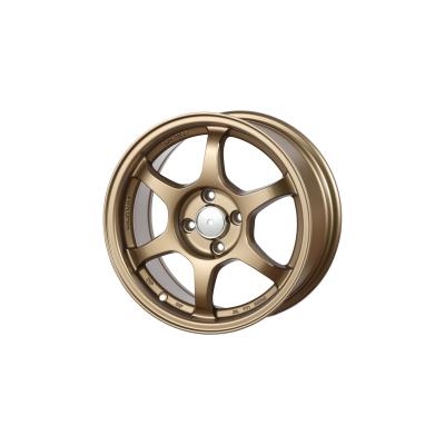 China Aluminum Alloy Aluminum Classic Car Wheels 6084 15 Inch Wheel With PCD 4x100 Gloss Black And Bronze Color Alloy Wheel Rims for sale