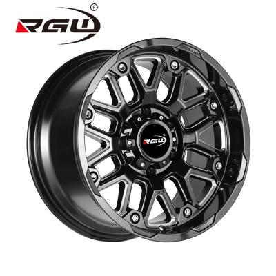 China Off Road Wheel Rims 8125 17x9 6x139.7 Rines 17 De Lujo 17 Inch Black Suv Wheels 17s Off Road Wheels for sale