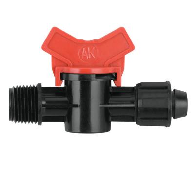 China Agricultural Irrigation PE Piping Drip Tape Fittings Plastic Diverter Valve Cultivate Irrigation Valve Tooth 16*1/2 and 16*3/4 for sale