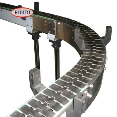 China Heat Resistant Stainless Steel Slat Chain Conveying Machine For Bottle Conveying for sale