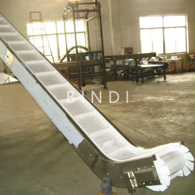 China Stainless Steel Seafood Elevator Hoister Inclined Belt Conveyor for sale