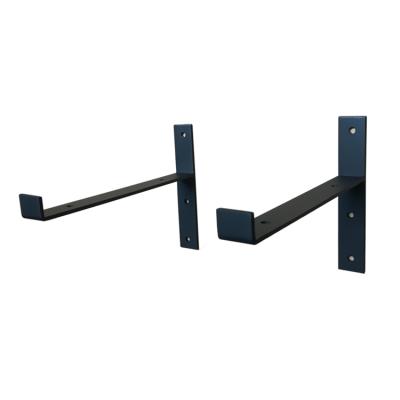 China Steel Made In China Black Metal Wall Shelf Brackets Shelf Brackets For Household Garden Garage Table for sale