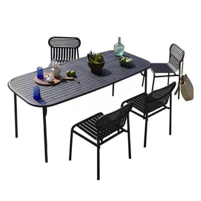 China Durable Hot Selling Product Black Dining Table And Chair Set Dining Daining Table With Chair for sale