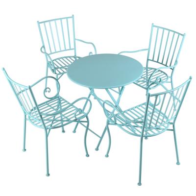 China Manufacturer Against Pollution Supplier BlueCamp Outdoore Dining Milk Tea Shop Terrace Villa Yard Cafe Garden Color Round Table Chair Covers for sale