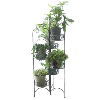 China Home& Multi-Layer Indoor Garden Factory Price Wrought Iron Flower Stand Floor Plant Stand With High Quality for sale