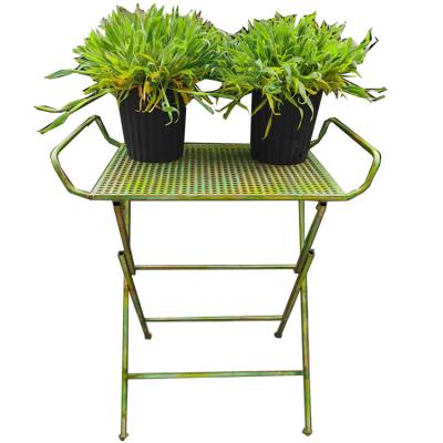 China Best Quality And Best Service Made In China Modern Green Metal Material Display Flower Stand Factory Rack For Outdoor for sale