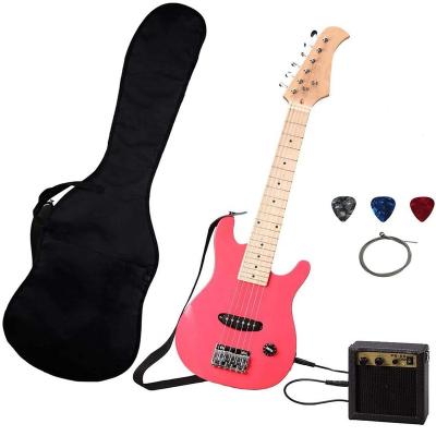 China Basswood 2021 Best Selling Item Kids Electric Guitar Kit for sale