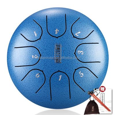 China 6 Inch Titanium Steel Alloy Mini Drum Percussion Instrument Hand Pan Drum for Kids Music Education for sale