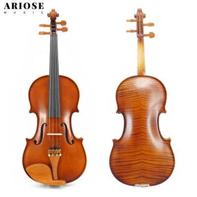 China Custom Natural Solid Maple 4/4 Wooden Violin For Students for sale