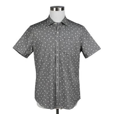 China Factory Price Breathable Mens Shirts Casual Short Sleeve Floral Print For Men for sale