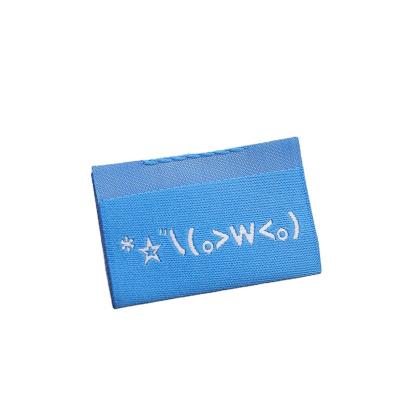 China Sustainable Customized Non Woven Label Embroidery Design Fabric Label Embroidered Clothing Label for sale