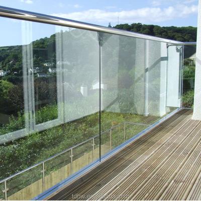 China modern outdoor balcony glass balustrade/stainless steel balustrade u channel glass balustrade for sale