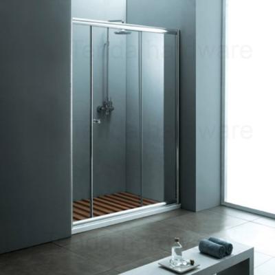 China Easy Clean Sliding Shower Door With Tempered Glass And Aluminum Channel for sale