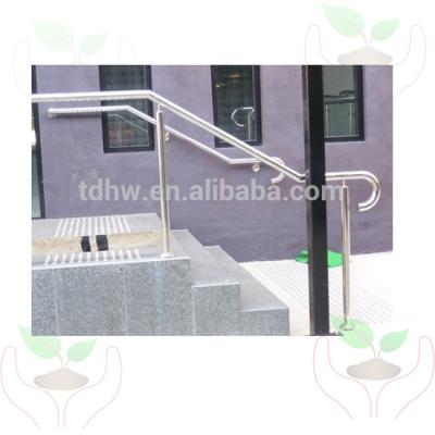 China stair terrace/balcony/handrail railing porch railing with stainless steel handrail and bottom guard rail for sale