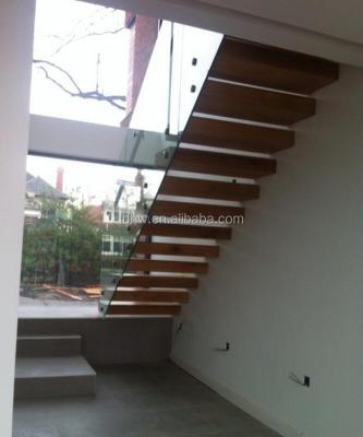 China Indoor cantilever staircase or floating staircase with wooden tread for sale