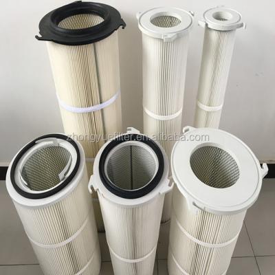 China Industrial Polyester Air Filter Dust Collector Filter Cartridge for sale