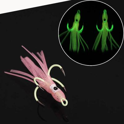 China Wholesale TIANRUN Fishing Tackle Squid Alloy Steel Barbed Treble Hook For Barbed Darkwort for sale