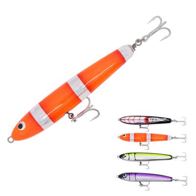 China TIANRUN 20cm Big Game Lure 100g Top Water Wooden Pencil Fishing Trolling Lure For Tuna WGT15-1 for sale