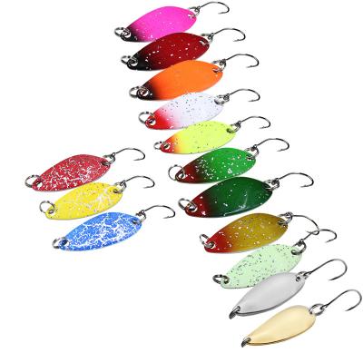 China TIANRUN PESCA 1.5g 2.5g Customizable Colorful Metal Fishing Lures Hard Spoon With Nice Quality GJ-2 for sale