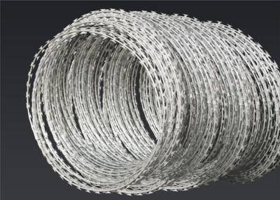 China CBT-65 45 Cm Barbed Wire Security Galvanized Coil Wrapped Concertina Tape for sale