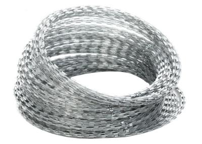 China Bto-22 Coil Barbed Wire Galvanized Razor Dia 600 Mm On Ships For Anti Piracy for sale