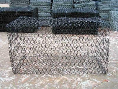 China 6×8cm 2.7mm Gabion Mesh Basket Plastic Coated zu verkaufen