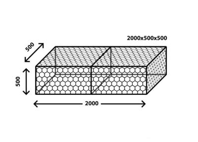 China Woven 3.2mm PVC Coated Hexagonal Gabion Mesh Baskets ISO 9001 for sale