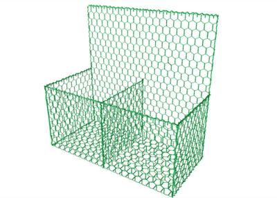 China 2x1x0.5m Hot Dipped Galvanized PVC Coated Gabion Box Green Flood Control for sale