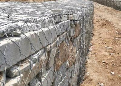 China 8 X 10 Cm Pvc Gabion Box Hexagonal Wire Mesh  Stone Cage for sale