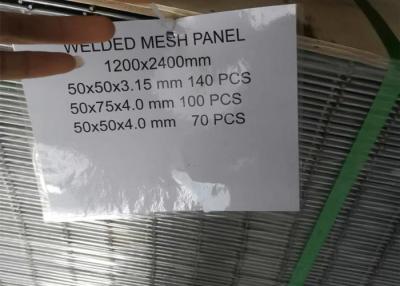 China 3.15mm Welded Wire Mesh Panels 50 X 50mm Aperture Galvanized For Fence for sale