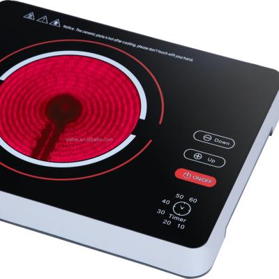 China Commercial infrared electric ceramic multi cooker car cooktop infrared cooktop hob with 8 menu for sale