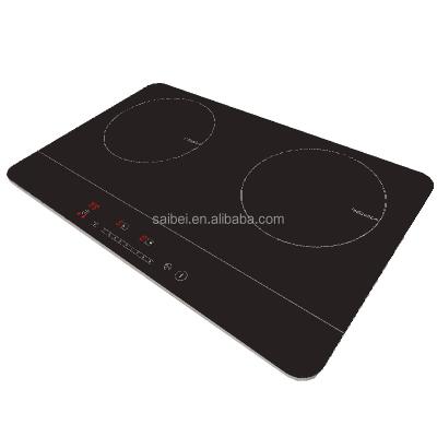 China Hotel induction cooker 2 burners induction cooktop hob stove high end double cooker double burner with CE for sale