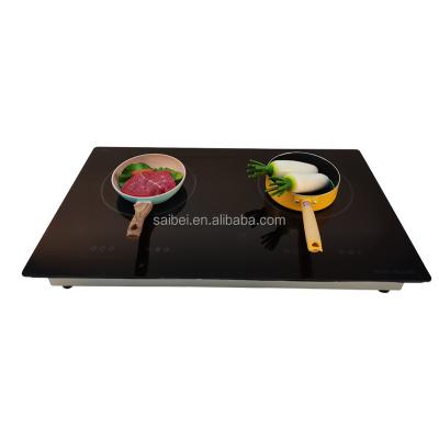 China Hotel best selling double hob induction stove cooktop 2 burners induction cooker with good quality for sale